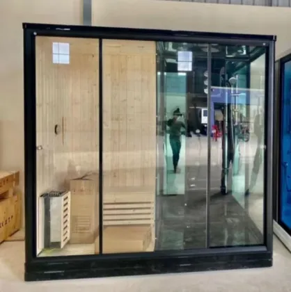 Outdoor Far Infrared Sauna and Jacuzzi for 3 Persons - Commercial Use