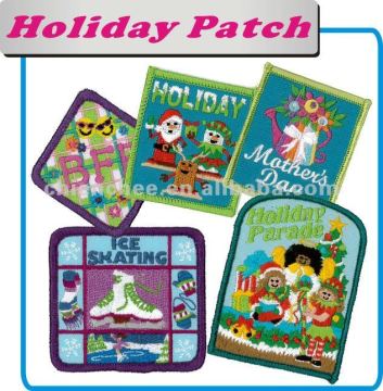 Embroidery Patches Iron on PVC Custom Logos for School Camp Scouts Patch Emblem Badge Label Crest Insignia