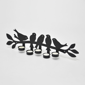 Bird design wrought iron wall mounted candle holder