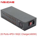 20 포트 4pd+16QC 충전기 (400W)