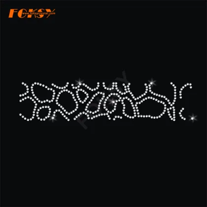 Mickey Mouse Tailless Cheer Bow Heat Rhinestone Transfer