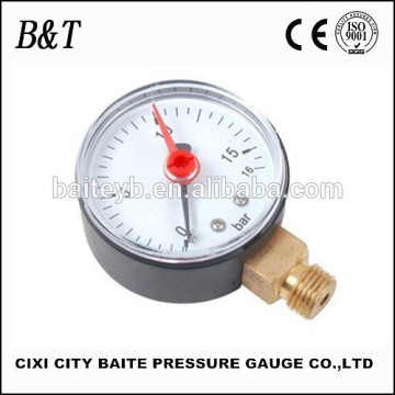 pressure gauge with adjustable red pointer