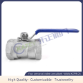 One piece threaded ball valve