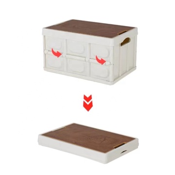 Custom Outdoor Folding Picnic Wooden Lid Storage Box
