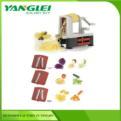Tri-Blade Vegetable Spiralizer Envy Spiral Slicer Zucchini Spaghetti Pasta Maker