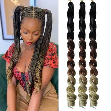 New Pony Style Ombre 20inch Big Deep Wave Crochet Hair Extension Curly Synthetic Sea Body Wave Braiding Hair For African Braid