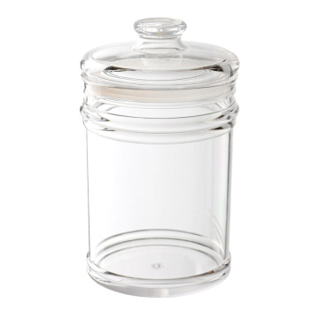 Cancella in plastica rotonda Acrilico Candy Cookie Ginger Pasta Pasta contenitore con coperchio