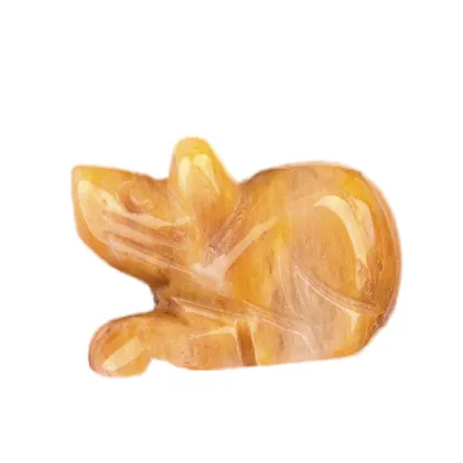 Gemstone carving mouse 1.0 Inch Handmade Craved Mouse Animal Ornament