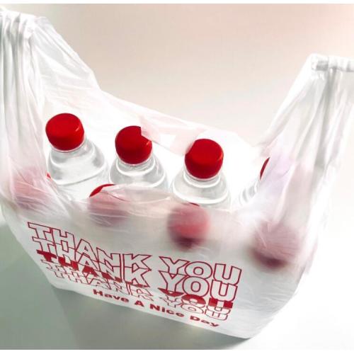 T Shirt Bags Plastic Grocery Bags with Handles Shopping Bags in Bulk Restaurant Bags