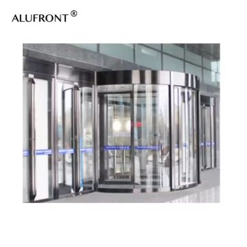 Porte de sécurité imperméable à Alufront avec capteur en aluminium et verre stratifié