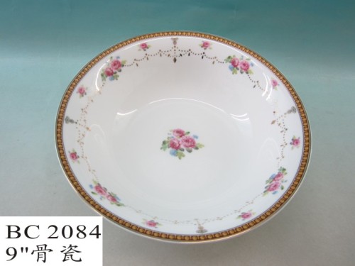 9" osso novo, saladeira de porcelana de ossos