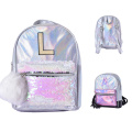 PU letter sequin children's backpack kids bag pack