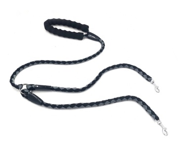 Double Dog Leash Walking Traction Lead Telescopic Tractor Rope 1x120cm