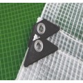 Green White color PE grid tarpaulin