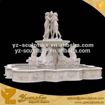 outdoor Stone Water Fountain With a big Fountain Basin
