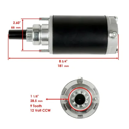 Auto Parts Starter Motor for Kohler Engines