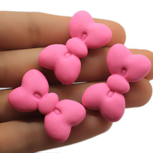 Cute Pink Resin Bowknot Decorazione Craft Flatback Cabochon Abbellimenti per Scrapbooking Accessori fai da te Kawaii