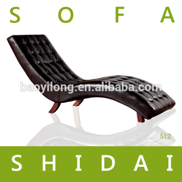 512 Leisure black real leather / pu relaxing sofa chair