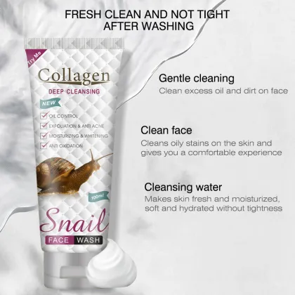 Whitening Moisturizing Face Wash Cleanser 100ml for Skin Beauty