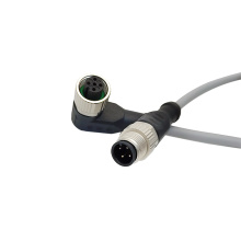 M12 Male to Right Angle Female Connection Cable