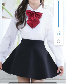 Girls solid color school uniform