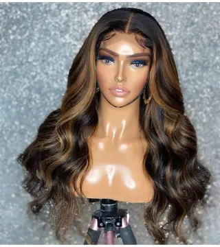 13x6 Hd Transparent medium brown Swisss Lace Frontal 100% raw virgin  remy Human Wig for Black with Baby hair vendor