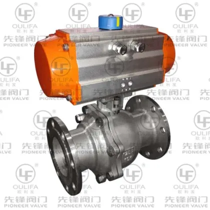 Pneumatic Flanged Ball Valve with Festo Air Filter (Q641PPL-64P)