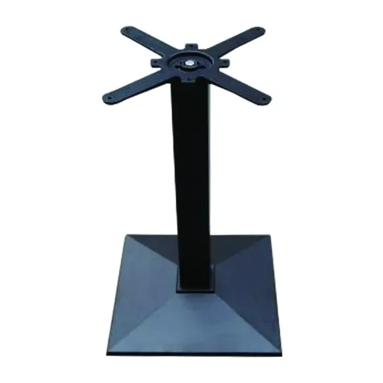 Square Cast Iron Powder Coated Black Table Base