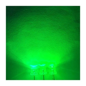 China Factory Cheap Price High Quality 0.06W 5mm Green LED Diodes with Water Clear Lens and Short Legs