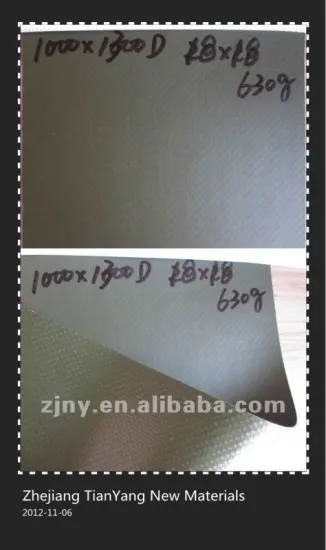 PVC Coated Tarpaulin Matt Finishing 1000Dx1300D 18*18 630g
