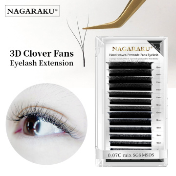 NAGARAKU Automatic Flowering W Shape Bloom 3D Premade Fans Eyelash Extensions Natural Soft Light Individual Lashes Make Up YY