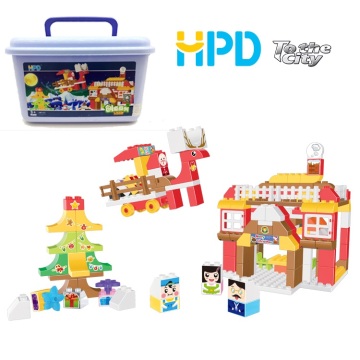 Learning Construction Colored Plastic Building Blocks Toys