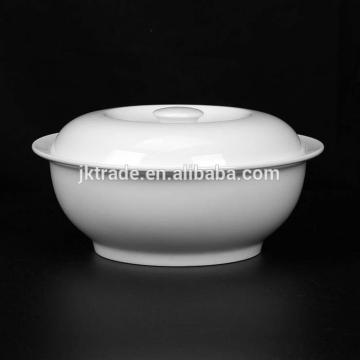 Customisierte weiße Keramikkochsuppe Tureen mit Deckel