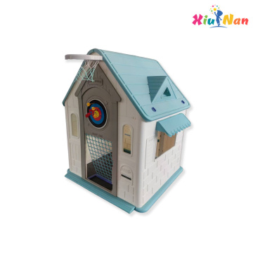 Stylish Wooden Playhouse with Storage Space