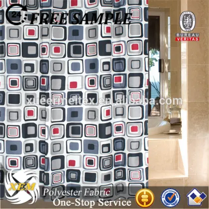 polyester shower curtain fabric, Polyster shower curtain, Bathroom curtain