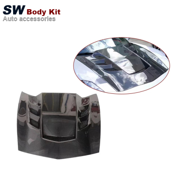 High Quality Carbon Fiber Engine Hood Front Valve Cover Body Kit for Chevrolet Corvette C7 Z06 2014-2019