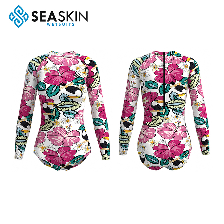 Seaskin Muster Custom Lady&#39;s Surfen Bikini -Neoprenanzug