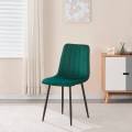Cadeira de jantar interna durável em tecido de veludo