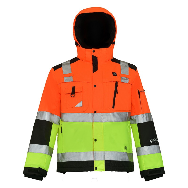 Hi Vis Class3 Atmungsfreie wasserdichte reflektierende Winterjacke