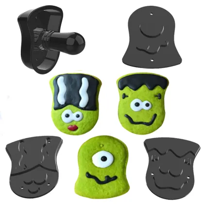 Halloween Monster Frankenstein Cookie Cutter Stamp Set