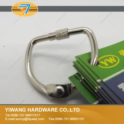 Metal screw locking ring for samples hanger