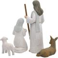 Mary Hold Baby Jesus, Donkey and a Lamb