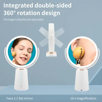 Modern Led White Desk Mirror With Lights