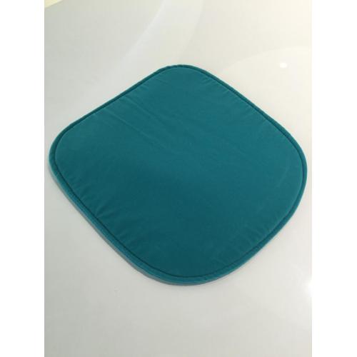 Modern blue velvet removable seat cushion