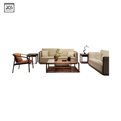 Color Waxed Leather Casual Sofa