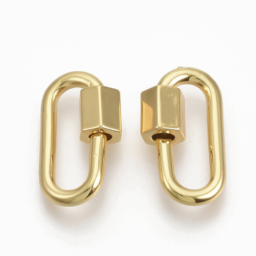 Pandahall 20mm Gold Oval Lock Charm Carabiner Keychain Lock Clasp: Unique Accessory for Your Keys