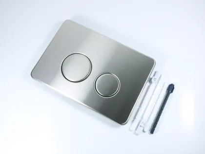 Matte Silver Bathroom Wall-Mount Toilet Flush Plate