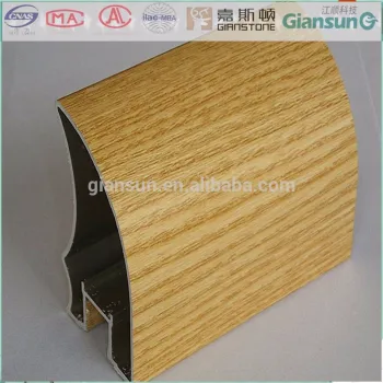 wood pvc coated aluminium sliding door profile material / alu-alloy profiles use for slidin/aluminium profile with wood pattern