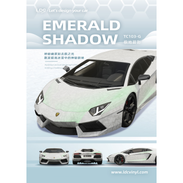 Emerald Shadow Crystal Rebating Camouflage Vinyl Wrap