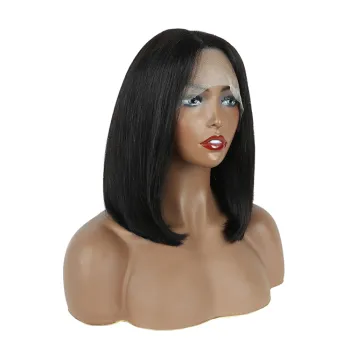 Lace Human Hair Wig,8-14inch Mink Brazilian Hair Wig,13x4 Closure Short Bob Transparent Hd Wigs For Black Women